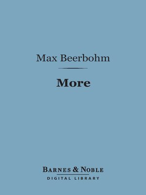 cover image of More (Barnes & Noble Digital Library)